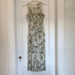Antonio Melani Green Floral Sleeveless Jumpsuit